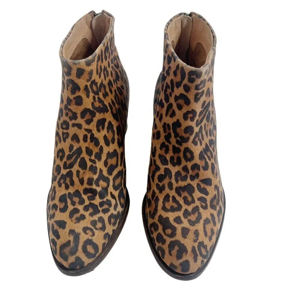 Seychelles Floodplain Bootie Leopard Print Ankle Boot Women's Size 6.5